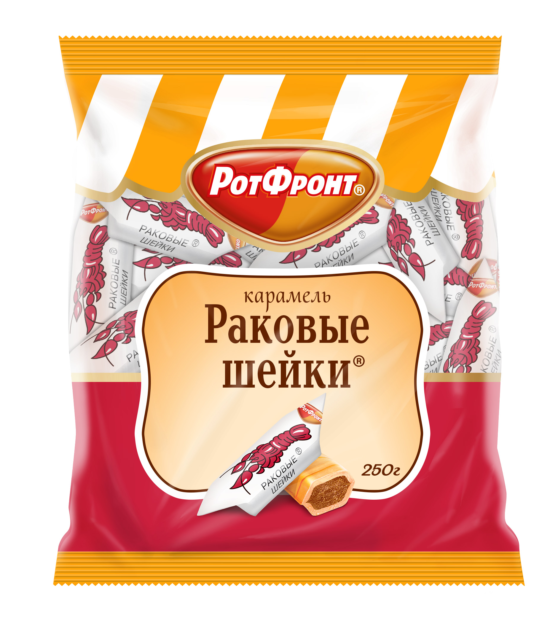 Rakovye Sheyki Caramels, 250 g product pack