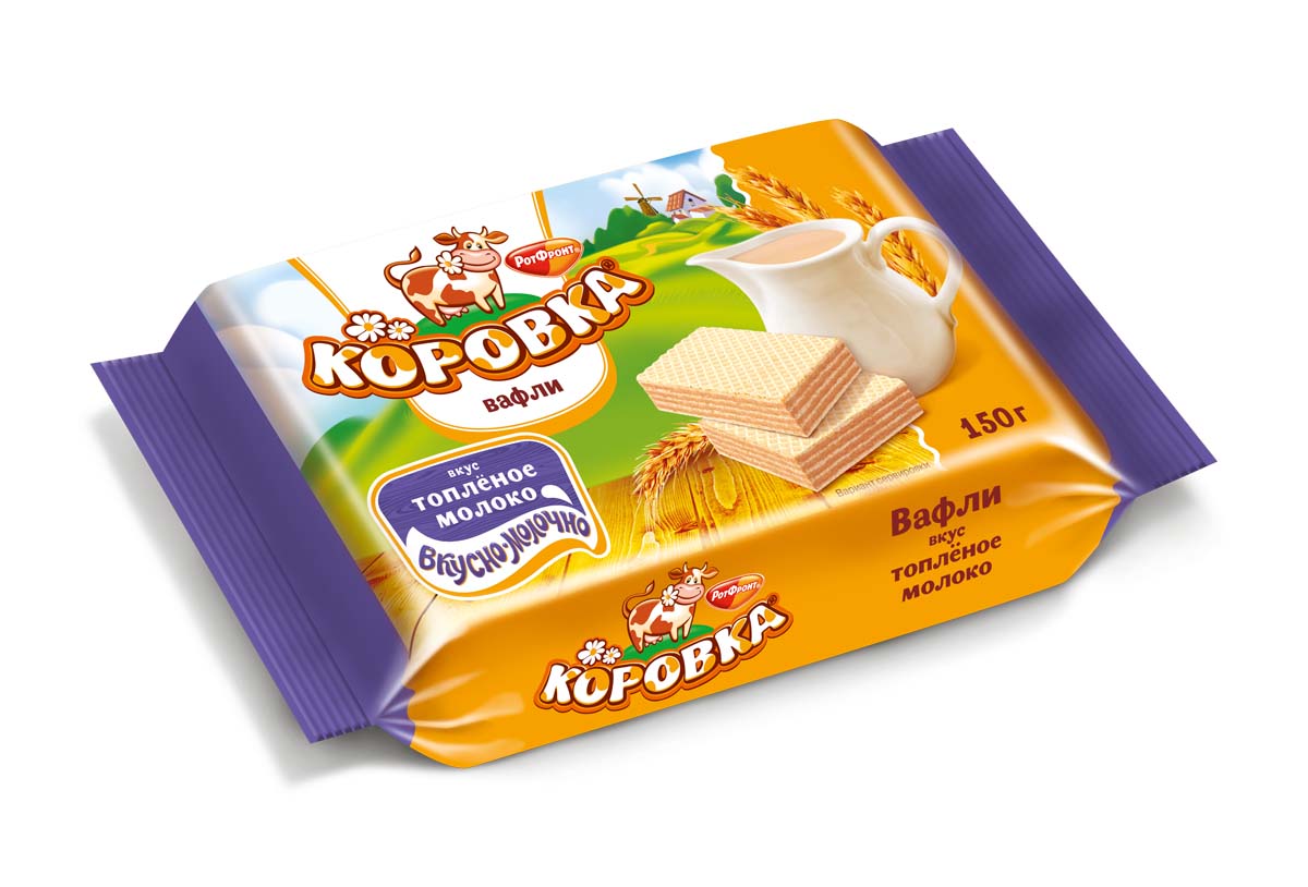 Korovka Wafers, Baked Milk Flavour, 150 g product pack