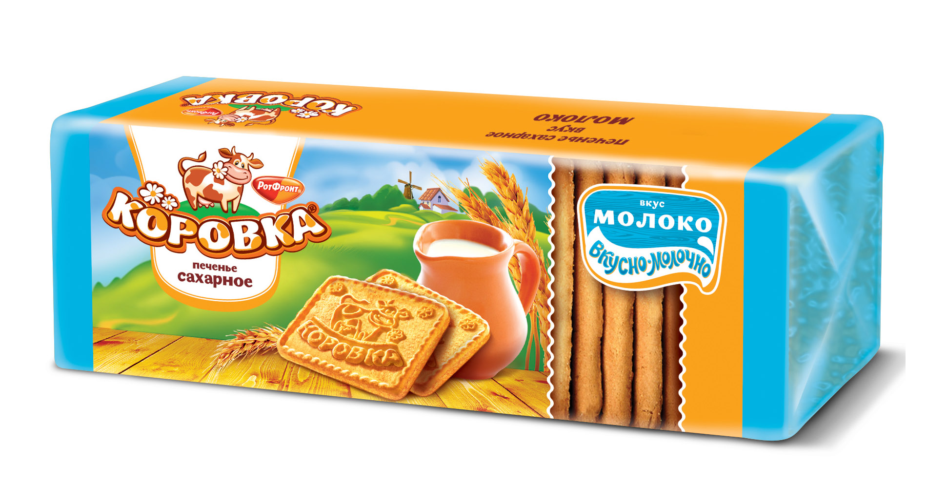 Korovka Sugar Biscuits with Milk, 375 g product pack