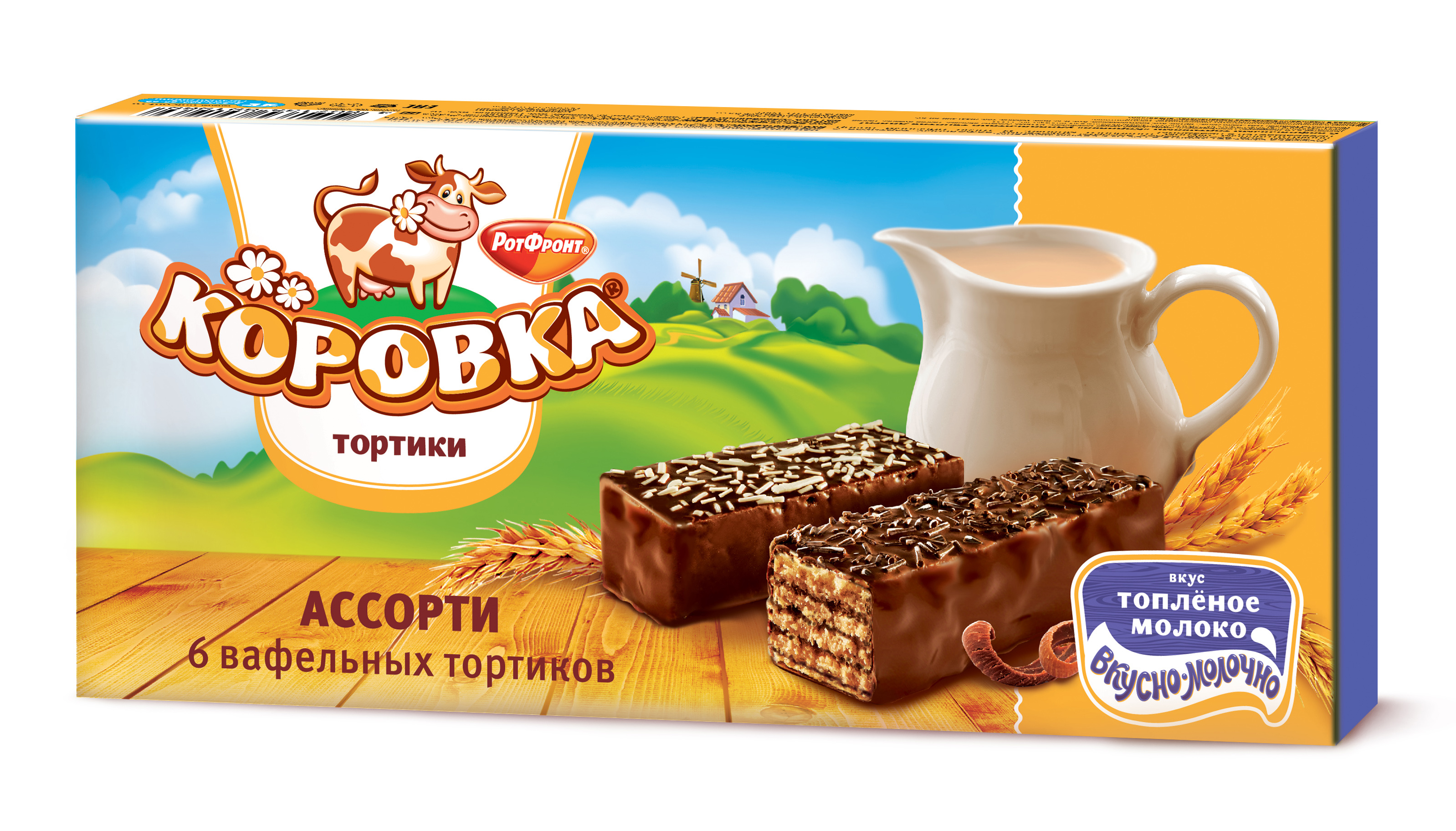 Korovka Assorted Wafer Cakes, Baked Milk Flavour, 180 g product pack